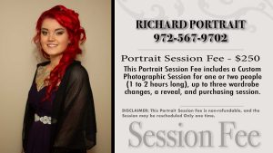 Portrait Session Fee.  Plus TAX.
